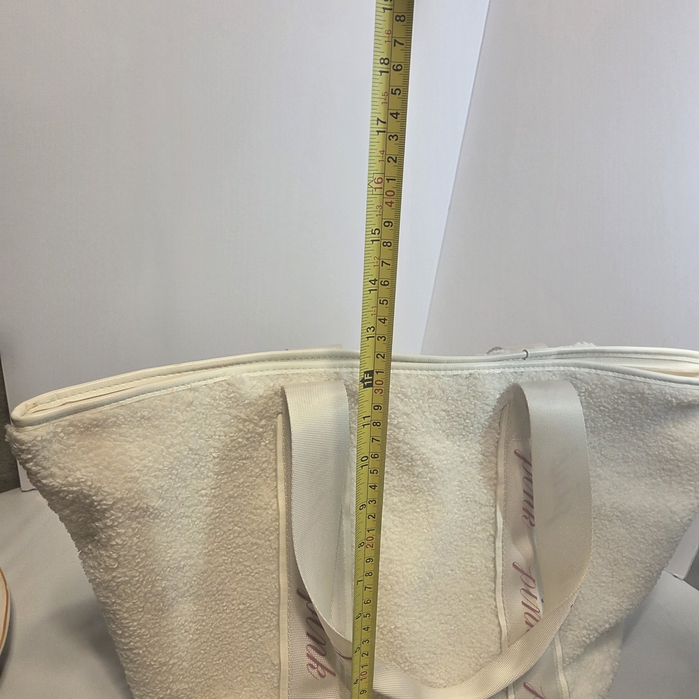 Victoria's Secret Cream Tote Bag with Pink Accents - Picture 5 of 7